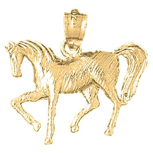10K, 14K or 18K Gold Horse Pendant