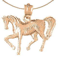 10K, 14K or 18K Gold Horse Pendant
