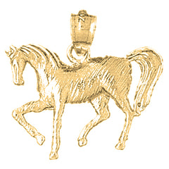 10K, 14K or 18K Gold Horse Pendant