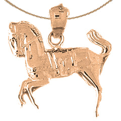 10K, 14K or 18K Gold Horse Pendant