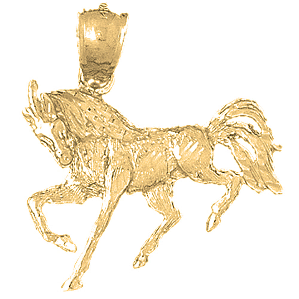 10K, 14K or 18K Gold Horse Pendant