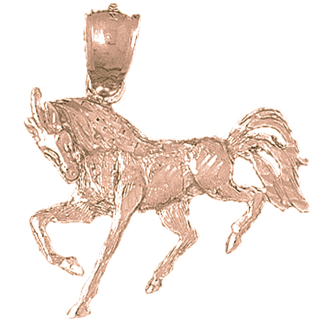 10K, 14K or 18K Gold Horse Pendant