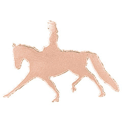 14K or 18K Gold Jockey And Horse Pendant
