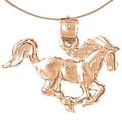 14K or 18K Gold Horse Pendant