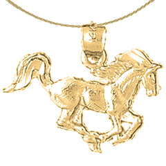 14K or 18K Gold Horse Pendant