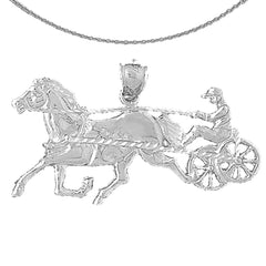 10K, 14K or 18K Gold Horse And Carriage Pendant