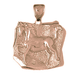 10K, 14K or 18K Gold Horse Pendant