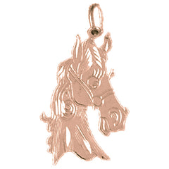 14K or 18K Gold Horse Head Pendant