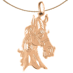 14K or 18K Gold Horse Head Pendant