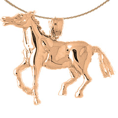 10K, 14K or 18K Gold Horse Pendant