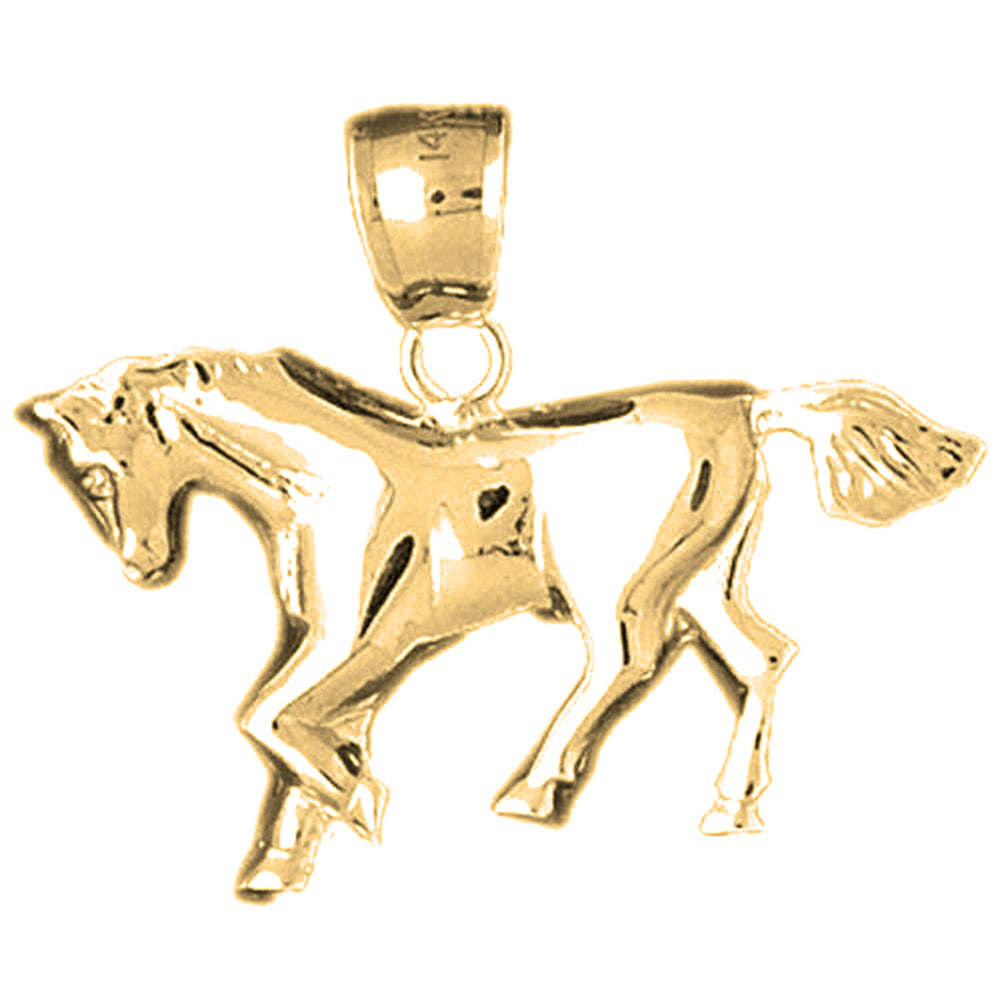 10K, 14K or 18K Gold Horse Pendant