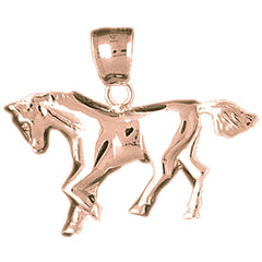 10K, 14K or 18K Gold Horse Pendant