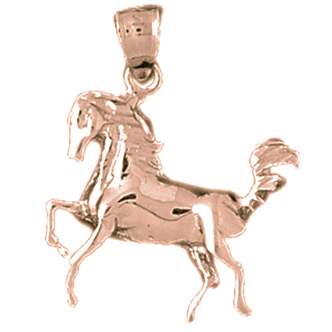 14K or 18K Gold Horse Pendant