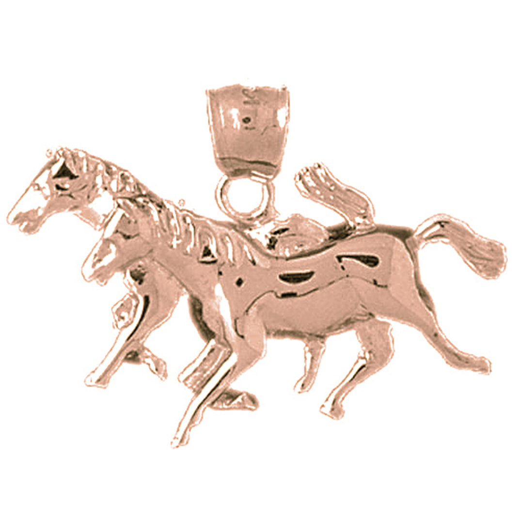 10K, 14K or 18K Gold Horse Pendant