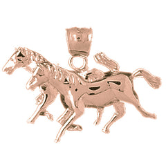 10K, 14K or 18K Gold Horse Pendant