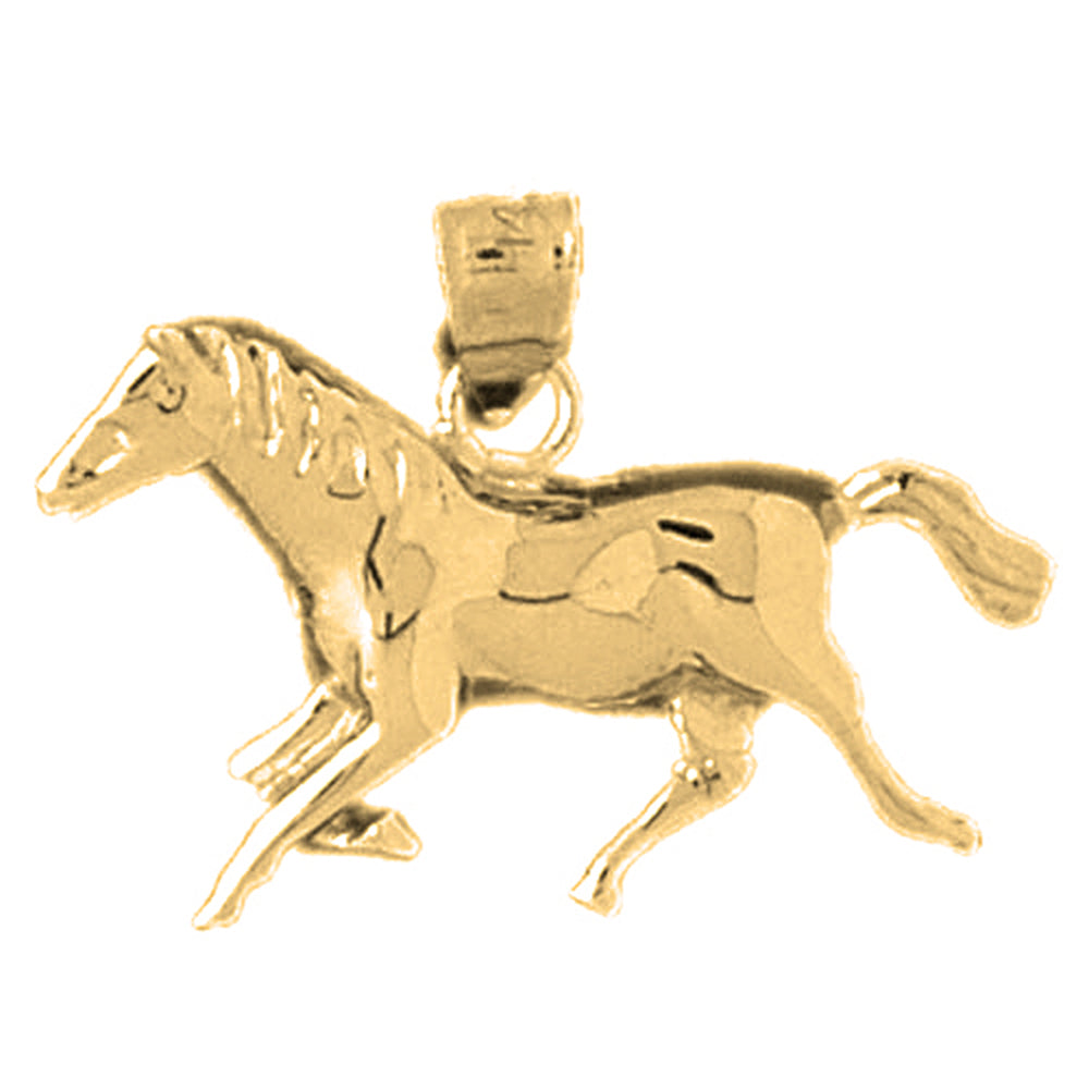 10K, 14K or 18K Gold Horse Pendant