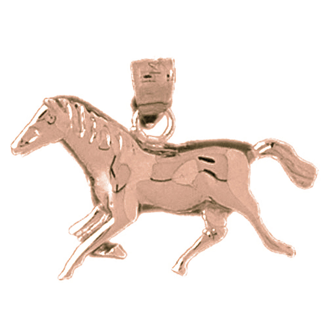 10K, 14K or 18K Gold Horse Pendant
