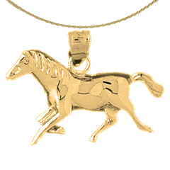 10K, 14K or 18K Gold Horse Pendant