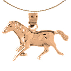 10K, 14K or 18K Gold Horse Pendant