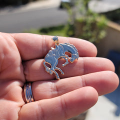 10K, 14K oder 18K Gold Rodeopferd-Anhänger