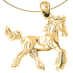 10K, 14K or 18K Gold Horse Pendant