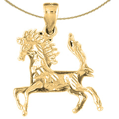 10K, 14K or 18K Gold Horse Pendant