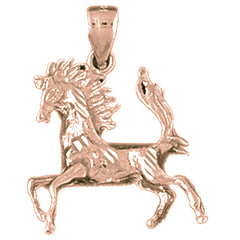10K, 14K or 18K Gold Horse Pendant