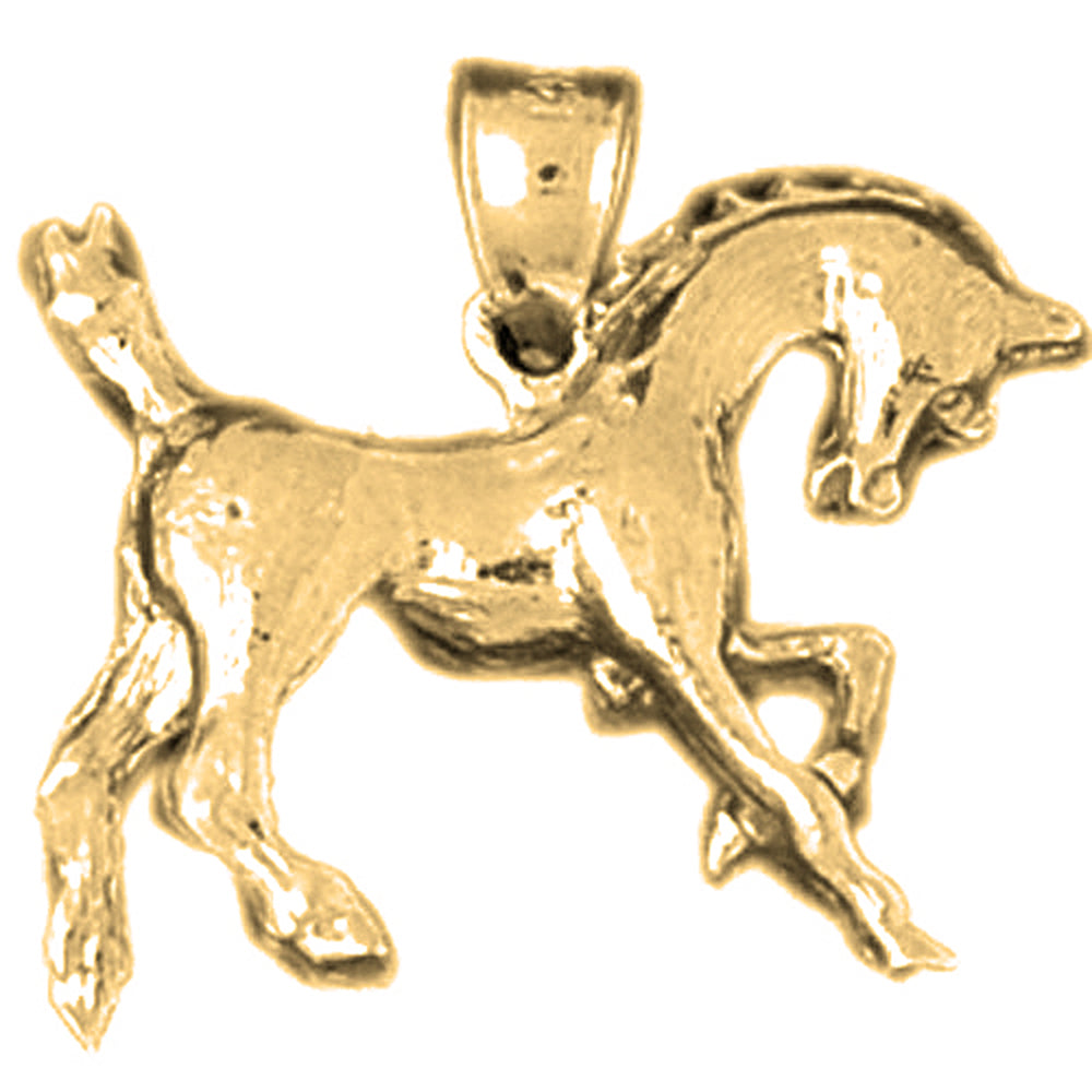 10K, 14K or 18K Gold Horse Pendant
