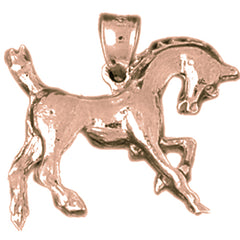 10K, 14K or 18K Gold Horse Pendant
