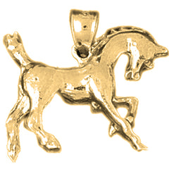 10K, 14K or 18K Gold Horse Pendant