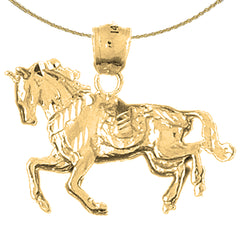 10K, 14K or 18K Gold Horse Pendant