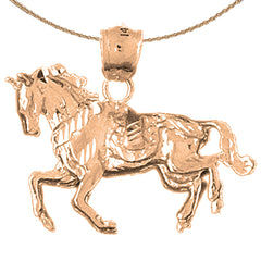 10K, 14K or 18K Gold Horse Pendant