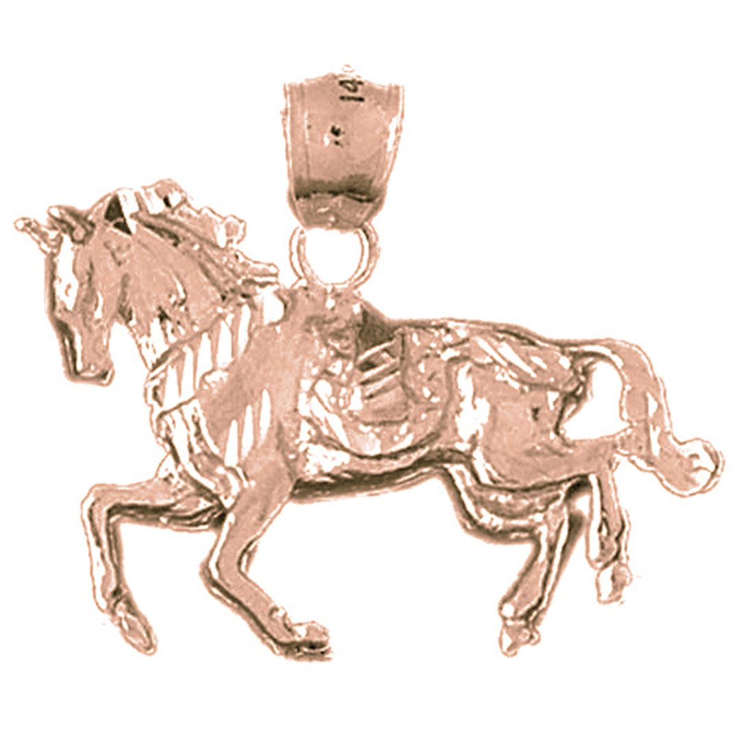 10K, 14K or 18K Gold Horse Pendant