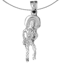 10K, 14K or 18K Gold Cowboy Pendant