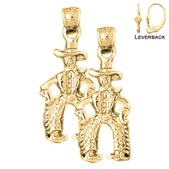 14K or 18K Gold Cowboy Earrings