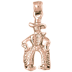 14K or 18K Gold Cowboy Pendant