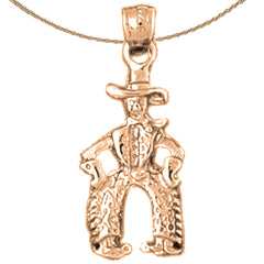 Colgante Vaquero de Oro de 14K o 18K
