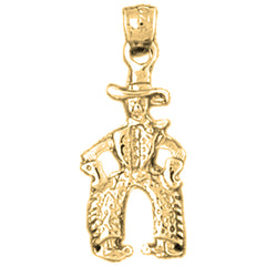 14K or 18K Gold Cowboy Pendant