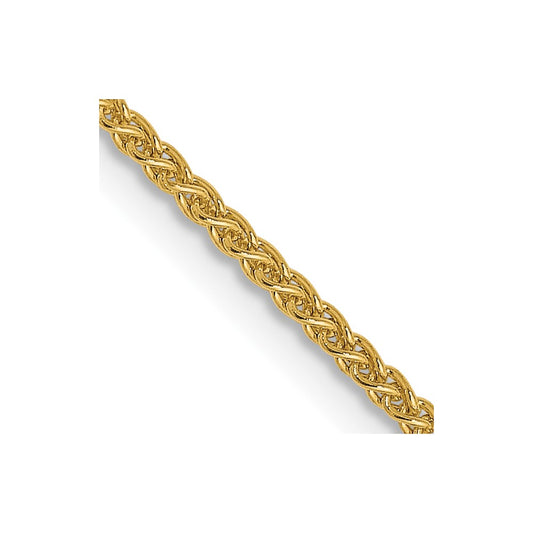 14K Yellow Gold 1.2mm Spiga (Wheat) Chain