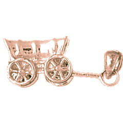 10K, 14K or 18K Gold Carriage Pendant