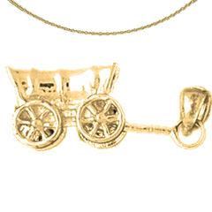 10K, 14K or 18K Gold Carriage Pendant