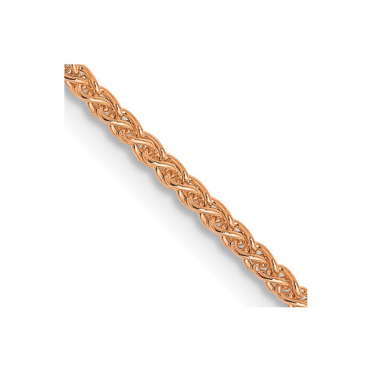 14K Rose Gold 1.2mm Spiga (Wheat) Chain