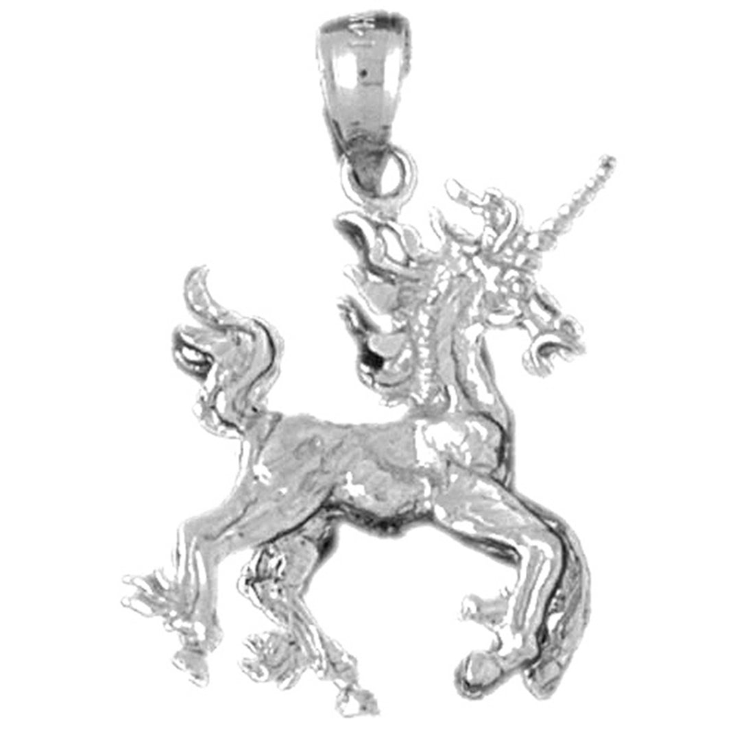 10K, 14K or 18K Gold 3D Unicorn Pendant