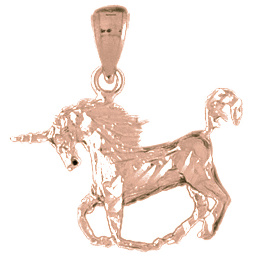 14K or 18K Gold Unicorn Pendant