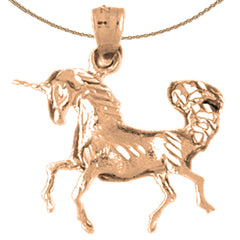 14K or 18K Gold Unicorn Pendant