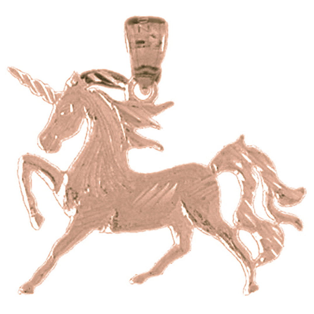 14K or 18K Gold Unicorn Pendant