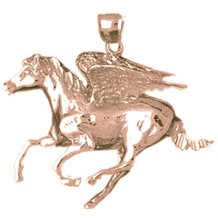 10K, 14K or 18K Gold Pegasus Pendant