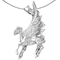 10K, 14K or 18K Gold 3D Pegasus Pendant