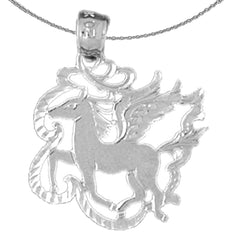 14K or 18K Gold Pegasus Pendant
