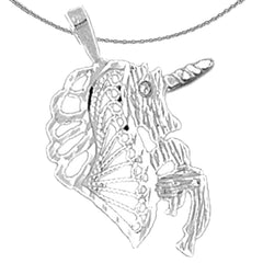 14K or 18K Gold Unicorns Pendant